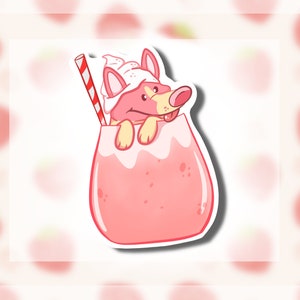 Smooth Collie Sticker || Strawberry Smoothie