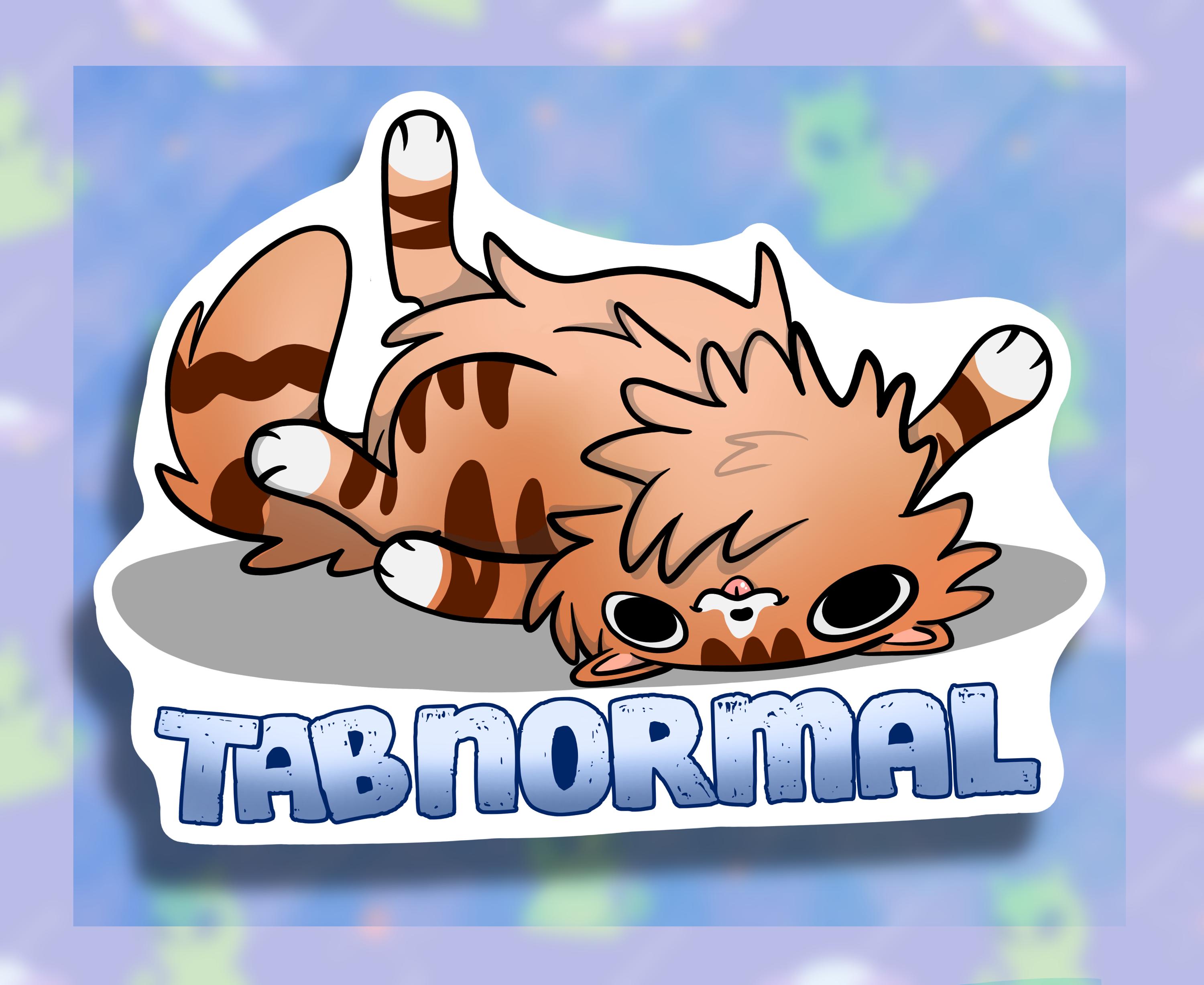 Orange Cat Sticker || Tabnormal || Abnormal Cat Pun - Etsy
