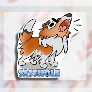 Adesivo Collie ruvido // Cane Sassy