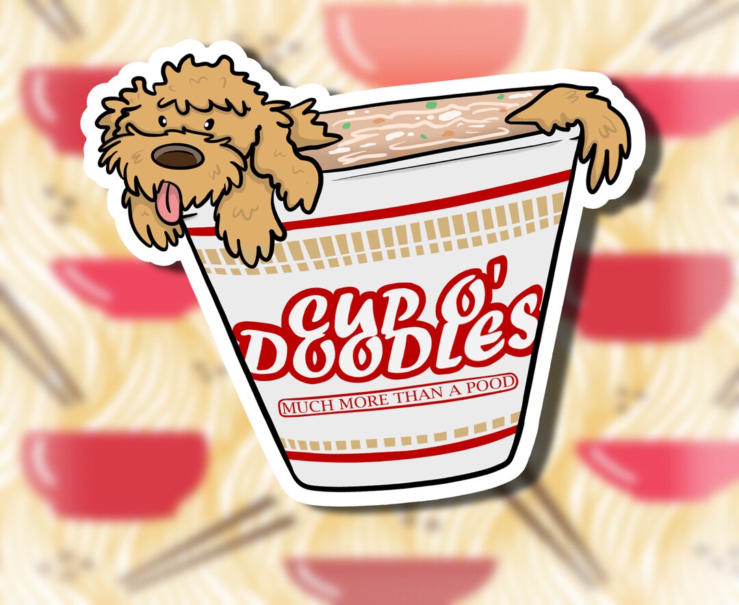 Goldendoodle Sticker || Cup O' Doodles || Cute Dog Breed Doodle Art - Etsy