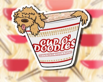 Adesivo Goldendoodle // Cup O' Doodles // Cute Dog Breed Doodle Art