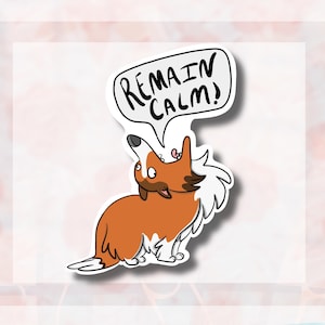 Adesivo Rough Collie // Mantieni la calma