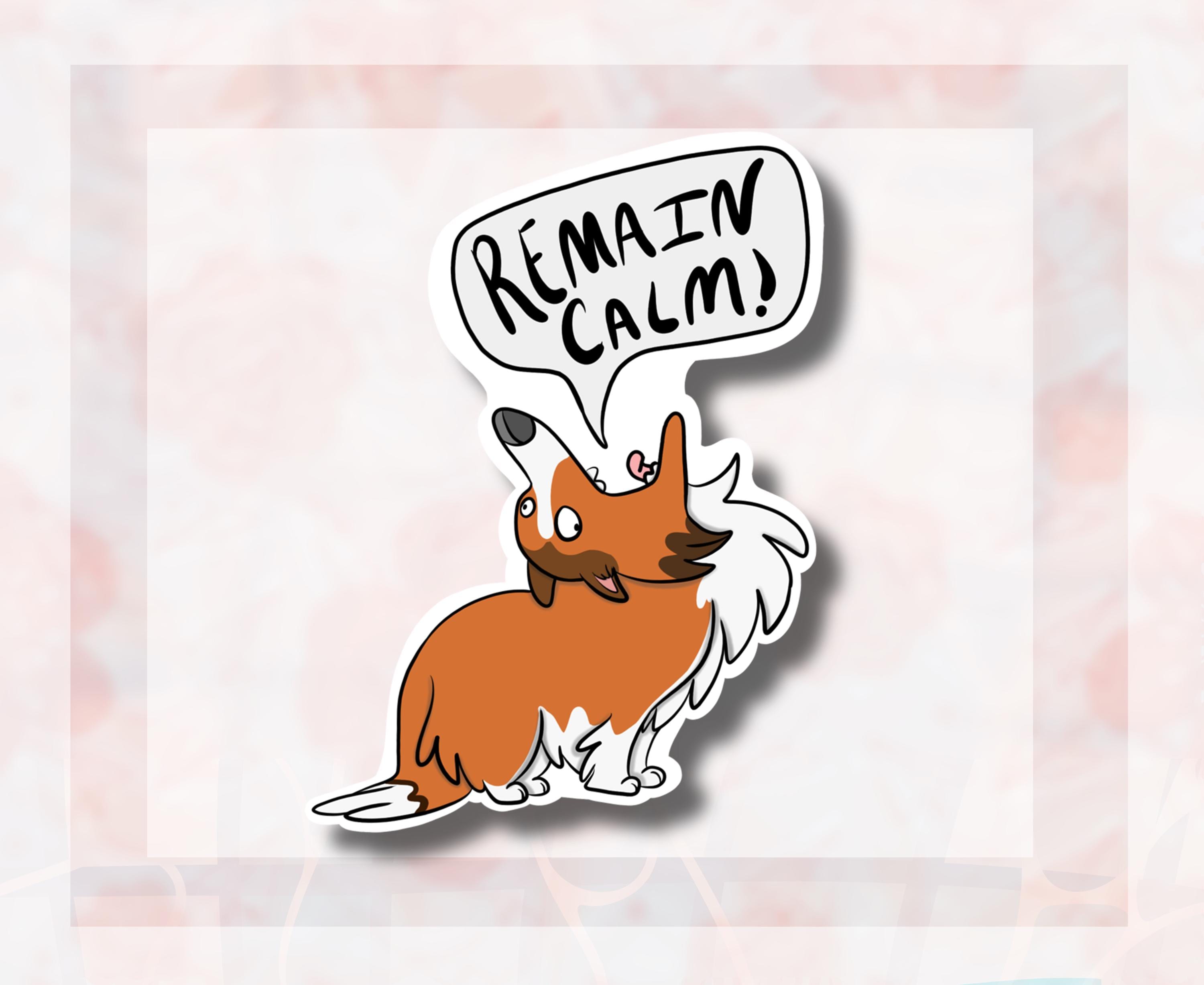 Rough Collie Sticker || Remain Calm