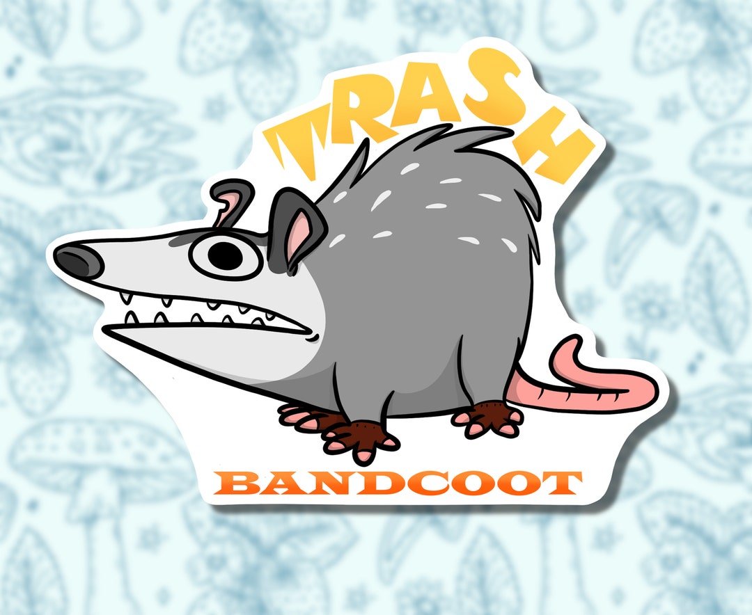 Trash Bandicoot Funny Opossum Sticker - Etsy