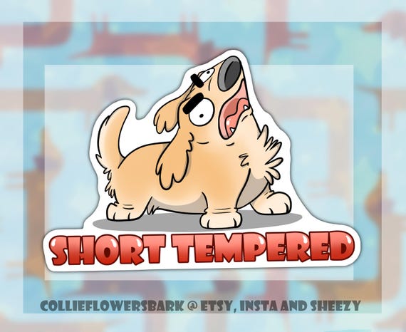 Dachshund Sticker || Short Tempered || Stocking Stuffer