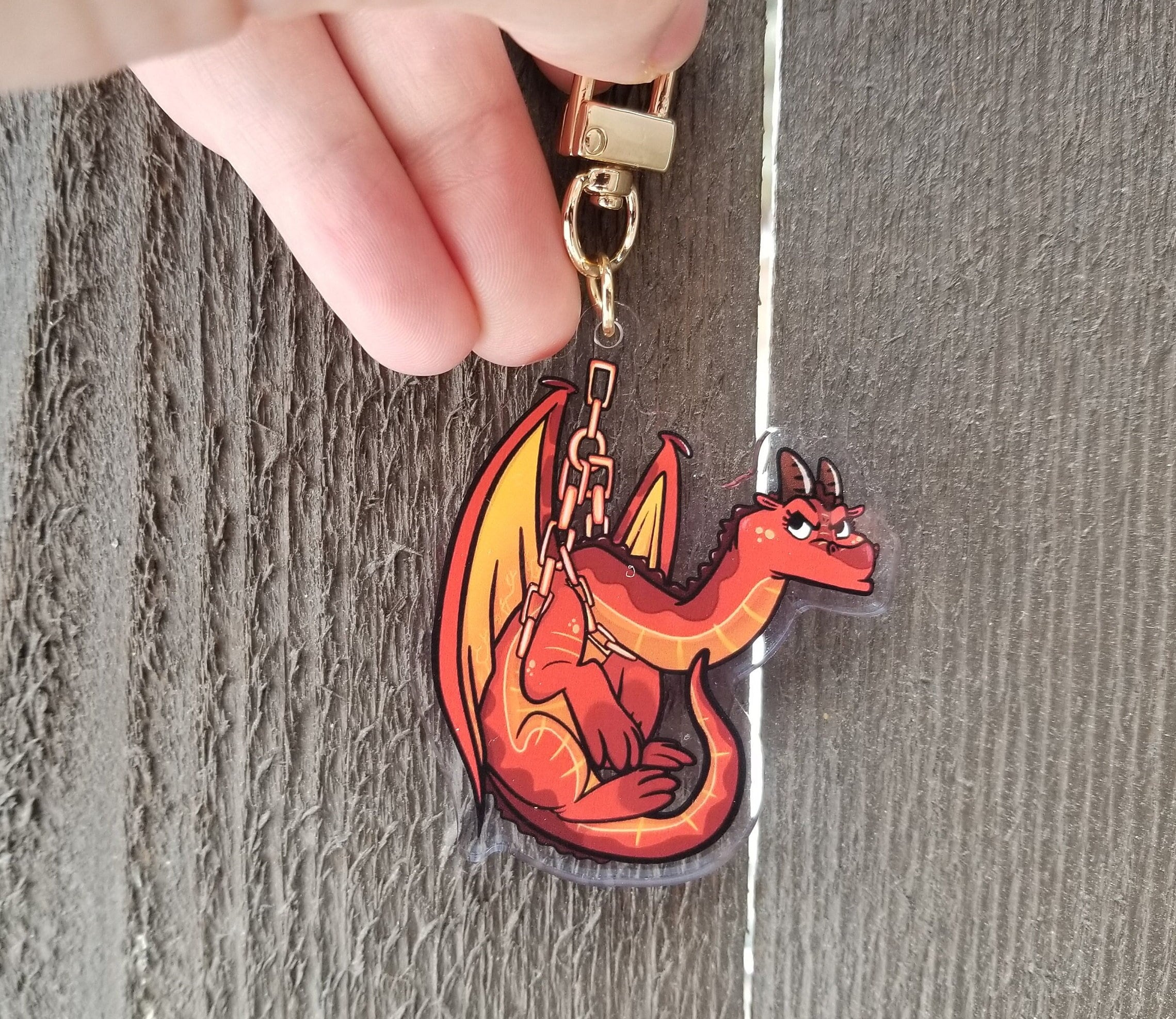 Pet Dragon Keychain || Peril the Skywing || Wings of Fire - Etsy