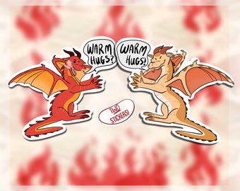 Gefahren- und Himmelsaufkleber-Set || Flügel des Feuers || Skywing-Drachen