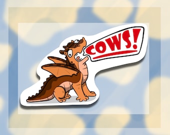 Clay The Mudwing Aufkleber || Screaming Dragon Serie || Flügel des Feuers