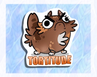 Pegatina de gato carey // Tortitud