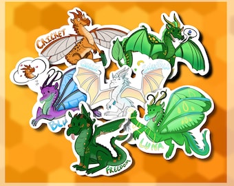 Wings Of Fire Sticker Pack || Bogen 3 Zeichen