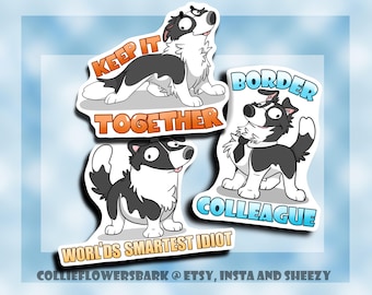 Border Collie 3 Sticker Bundle