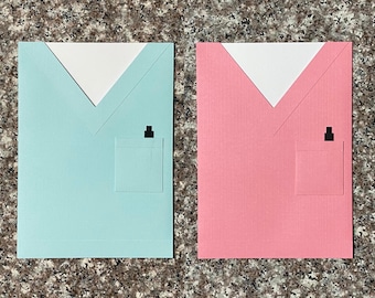 Scrubs Greeting Card – Handmade Nurse, Doctor, or Healthcare Worker Card