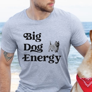 Big Dog Energy, Dog owner gift, Terrier, Dog owner T-shirt, Dog lover gift, Retro font,  Dog Mom Tee, Dog Dad Shirt | BDE Unisex Tee