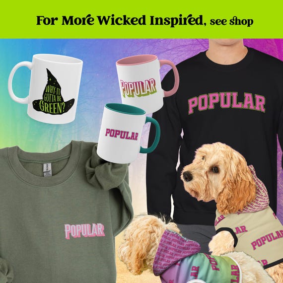 Popular Dog Hoodie for Wicked Pink Fan, Gift for Sassy Musical