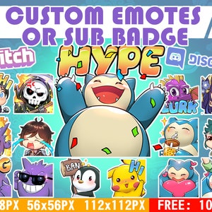 Custom Emotes, Twitch Emotes Pack, Discord Emotes Pack, Emotes For Streamer, Emotes Pack, Create your own personal emote