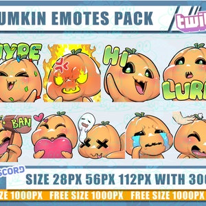 Pumkin Twitch emotes, Pumkin emotes, emotes, pumkin cute emotes, emotes bundle, emotes twitch, chibi emotes9, Twitch emotes pack9, discord9