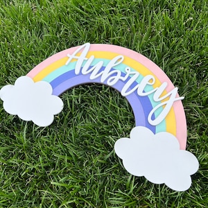 Name Sign,Rainbow Sign,Girls Room,Girl Decor,Kids Room,Kid Decor,Personalized Sign,Name Rainbow,Kids Decoration,Rainbow Decoration,Kid Room