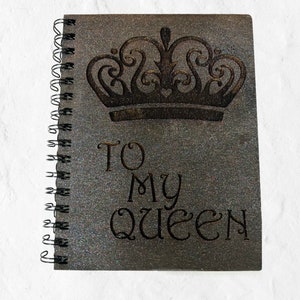 Love & Nature Wood Laser Engraved and Painted Cover Notebooks Personalized