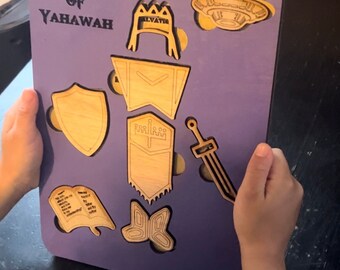 Personalized SABBATH LEARNING Puzzle: The Armour of YAHAWAH , wooden puzzle