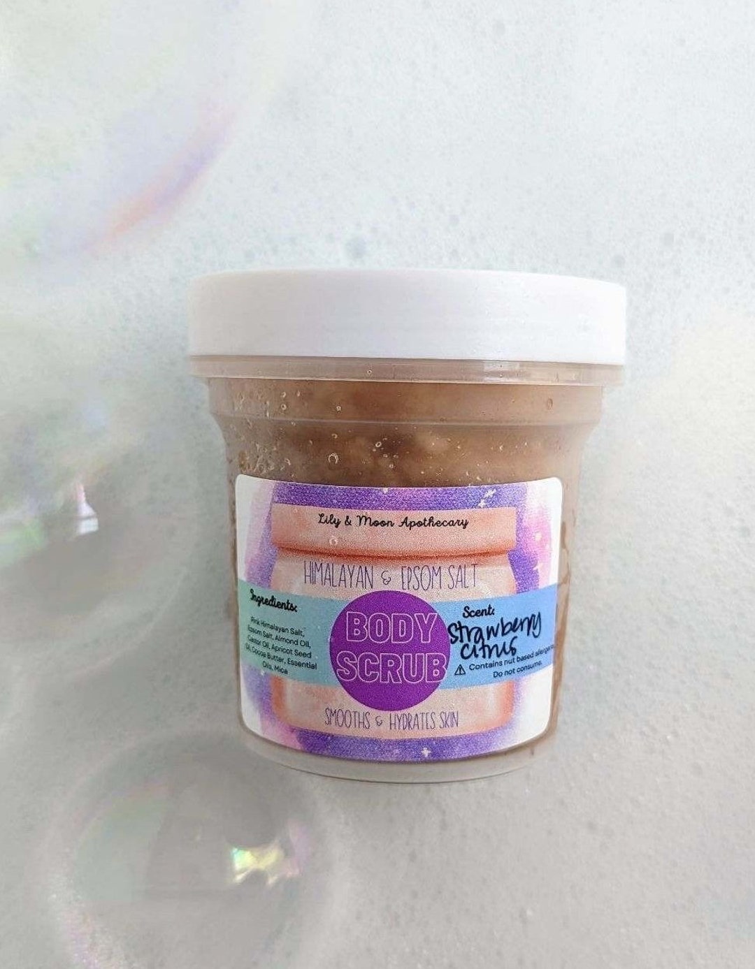 Himalayan & Epsom Salt Body Scrub 13 Oz All Natural Hydrating