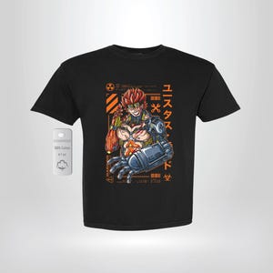 halftone Anime Cyberpunk Graphic T-Shirt |  Streetwear , Unisex Cotton Shirt