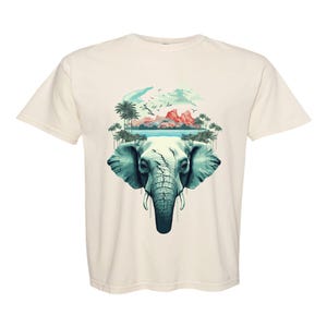 Elephant Tee Graphic Design Shirt, Cute Animal Lover Gift, Casual Unisex T-Shirt, Nature Wildlife Apparel, Soft Cotton Comfort