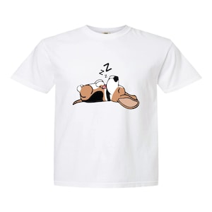 Beagle Sleeping T Shirt Cute Dog Graphic Tee for Beagle Lovers, Cozy Casual Pet Lover Shirt Gift