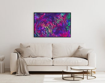 Abstract Art - Neon Space - Digital Download