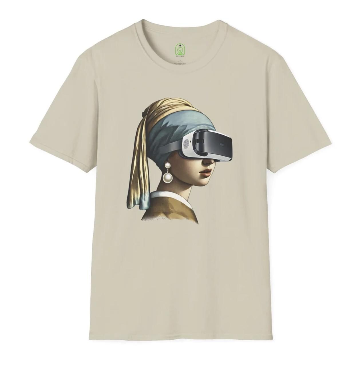 NFTea Party T-Shirt - Retro 50s Girl in VR Glasses - Futuristic Vintage Mashup Tee - Perfect for NFT, Tech, and Retro Pop Culture Fans