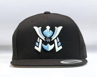 Samurai LA Cap, 3d Puff Embroidered Black Snapback Cap, Adjustable Baseball Cap for Men & Women, Los Angeles Dodgers Inspired Samurai Design