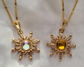 Sun Pendant Necklaces