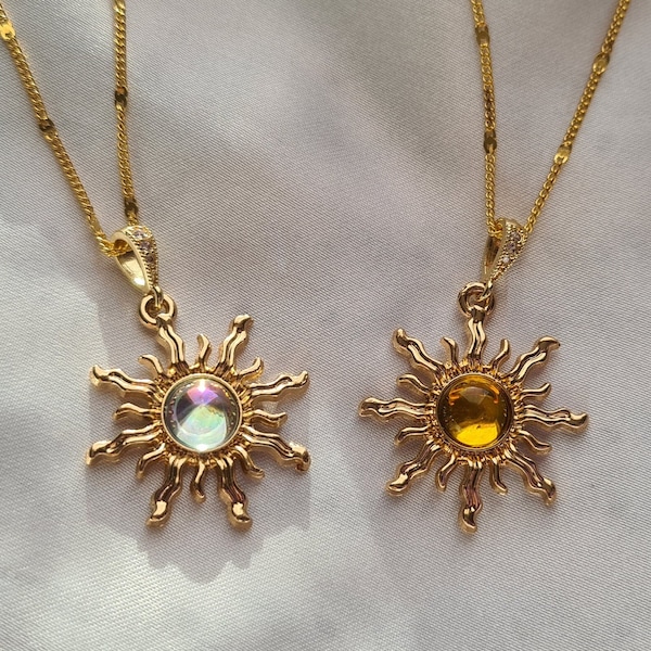 Sun Pendant Necklaces