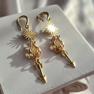 Apollo Inspired Earrings, Greek Mythology