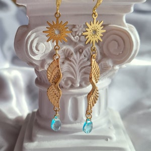Icarus Inspired Greek Mythology Earrings