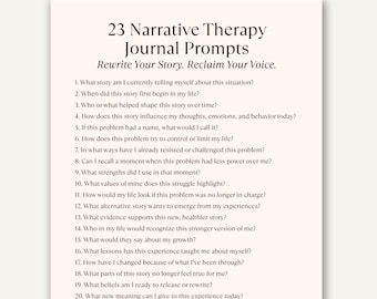 Narrative Therapy Journal Prompts for Healing, Self Reflection and Rewriting Your Story
