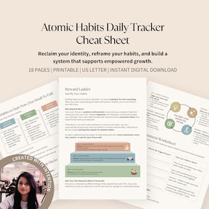 Identity-based daily habit tracker sheet for building consistent routines and goals