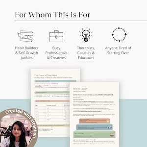 Habit-building worksheet for consistency, motivation, and 1% daily growth