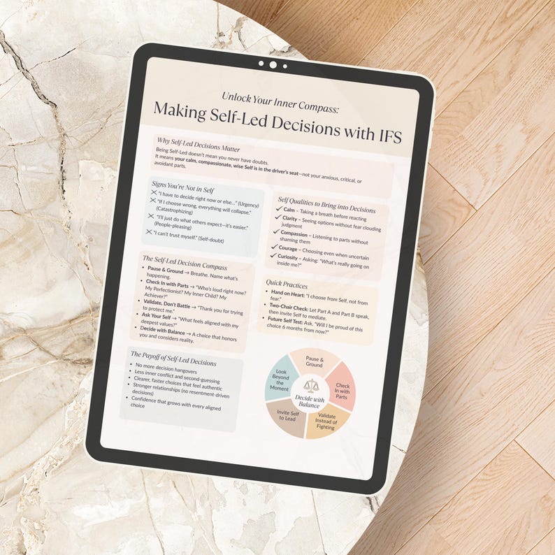 Led Cheat Material Sheet.pdf IFS Cheat Sheet: Self-led Decision Guide (PDF) - Etsy Canada