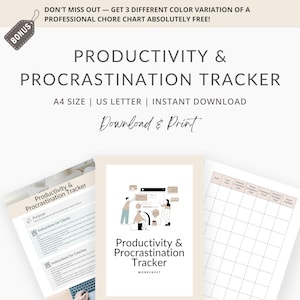 **Produktivitäts- und Procrastination-Tracker für vielbeschäftigte Berufe** Effizienz- und Zeitmanagement-Tracker für das Aufgabenmanagement Aufgabenblatt
