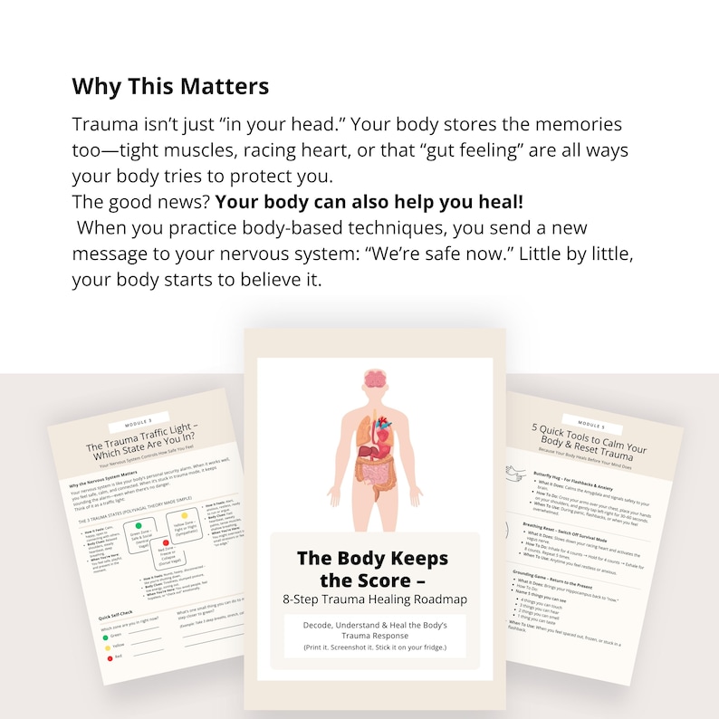Nervous System Reset & Trauma Healing Workbook for Anxiety Support