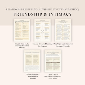Relationship Reset Bundle, Gottman Method Couples Therapy Cheat Sheets ...