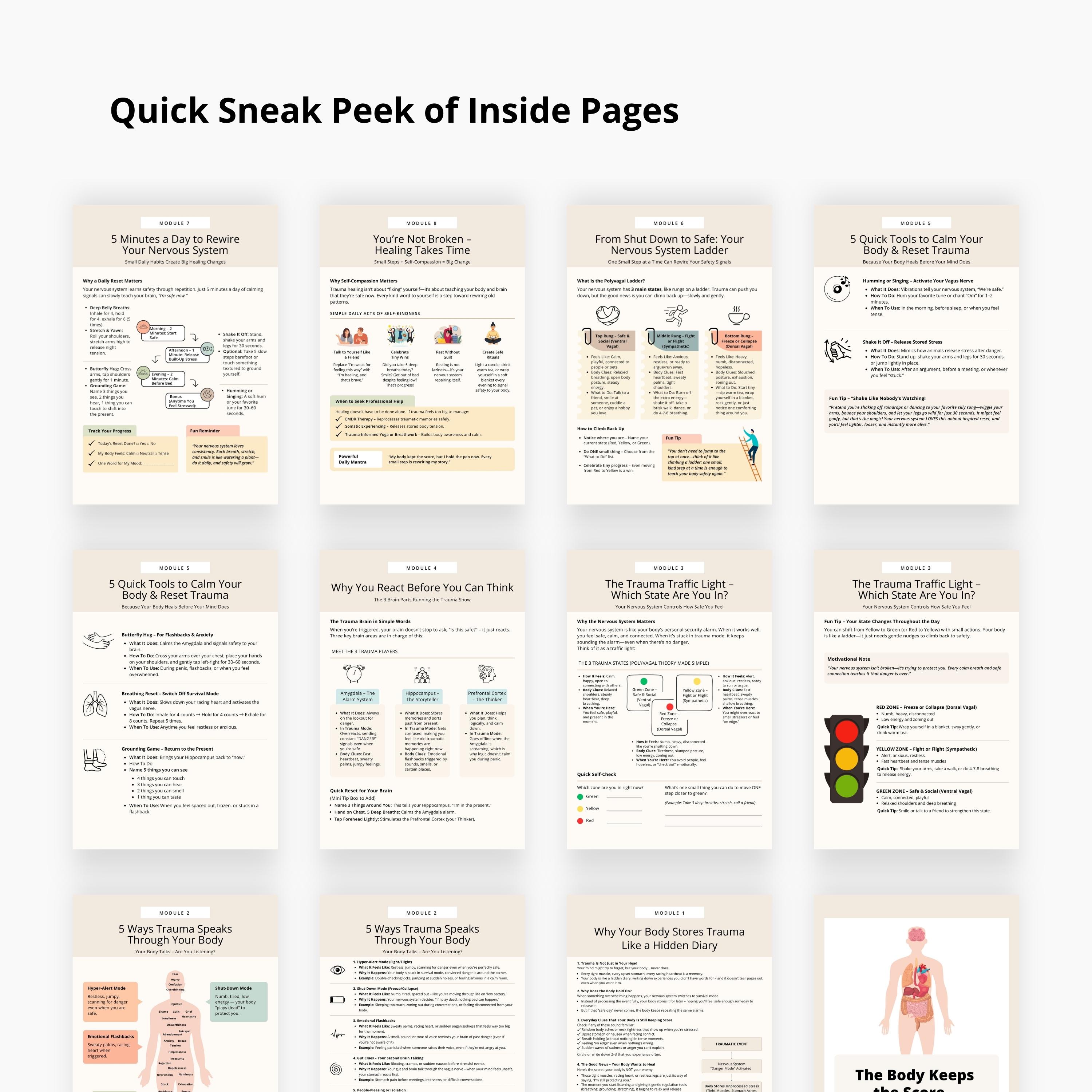 Somatic Tools.pdf Somatic Healing Cheat Sheet, Anxiety and Trauma Support Tools ...