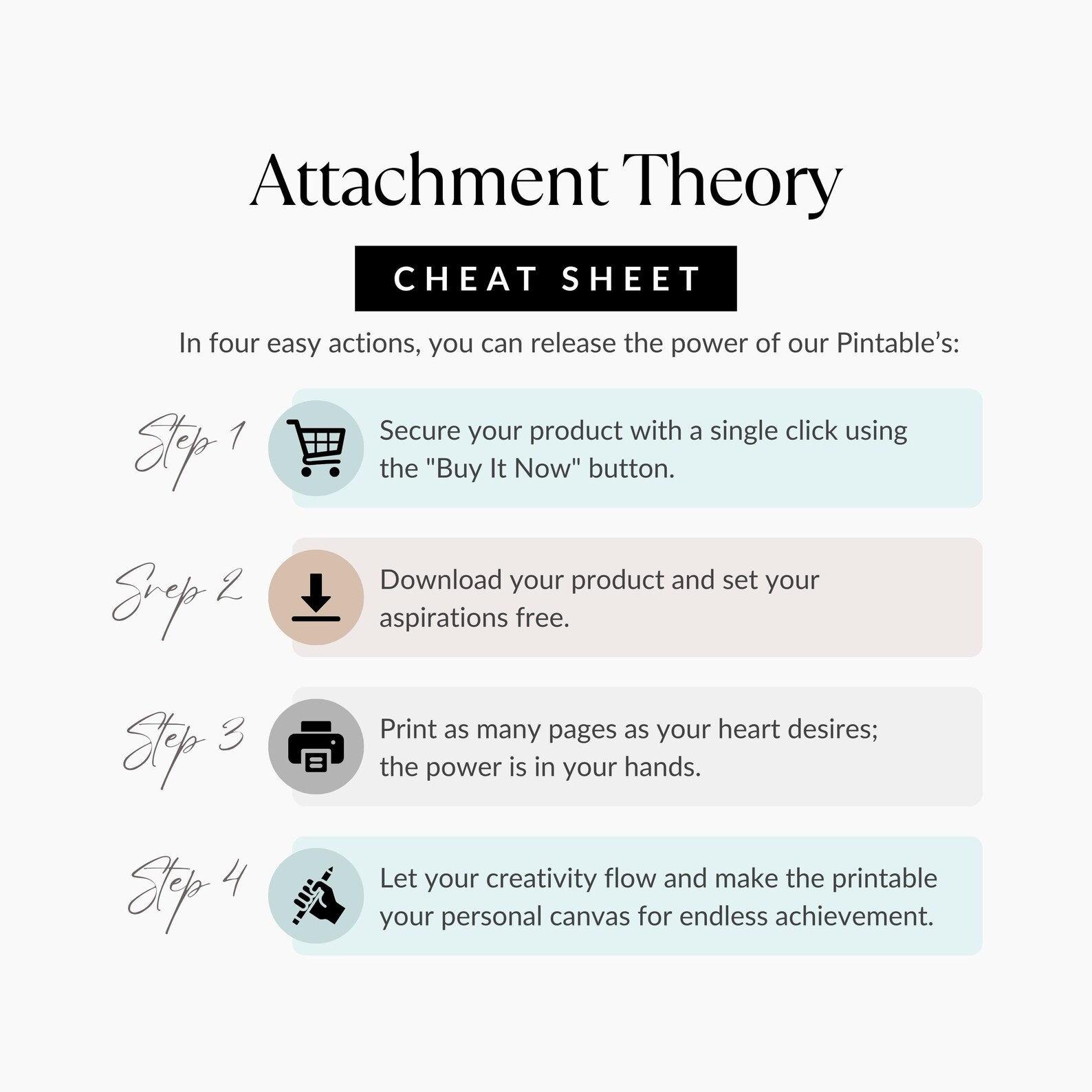 Attachment Theory Cheat Sheet, 4 Attachment Styles Guide for ...