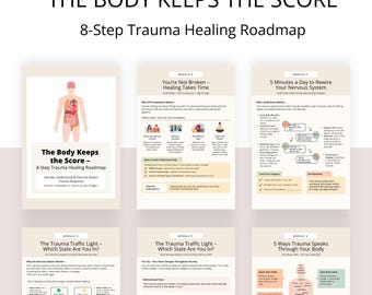 Somatic Healing Cheat Sheet, Anxiety and Trauma Support Tools (Printable PDF)