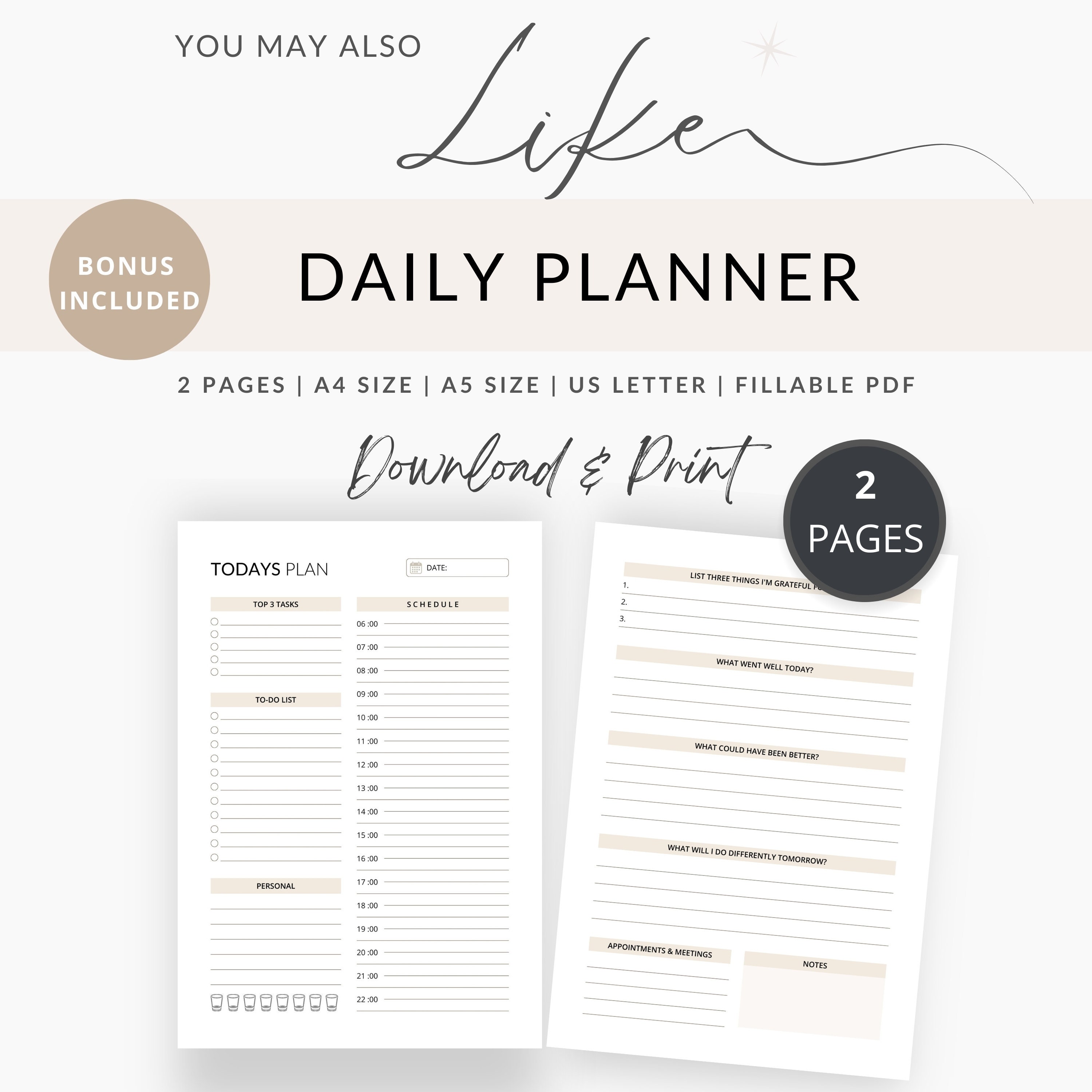 To Do List Printable Planner Priority Task List Template Checklist Tool ...