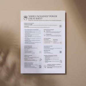 Mockup of ADHD focus sheet next to cozy candle and headphones – mental clarity tool for adults with ADHD