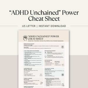 Printable ADHD planner page displayed on desk with coffee and planner accessories – focus toolkit for neurodivergent minds