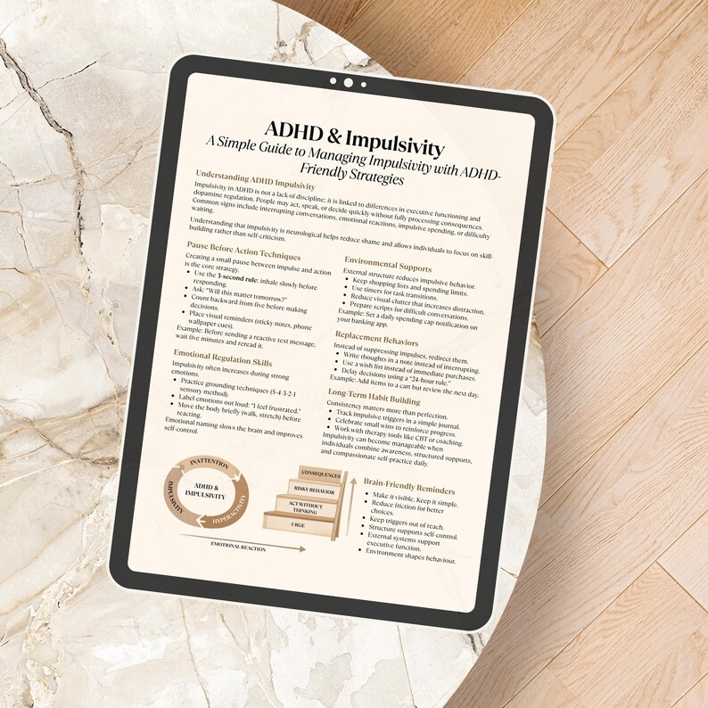 Adhd Impulsivity Support.pdf ADHD Impulsivity Cheat Sheet Printable, Emotional Regulation Tools for ...