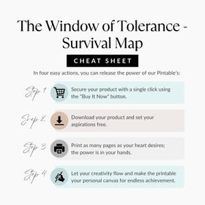 Tolerance Level Map Window of Tolerance Survival Map, Nervous System Regulation Trauma ...