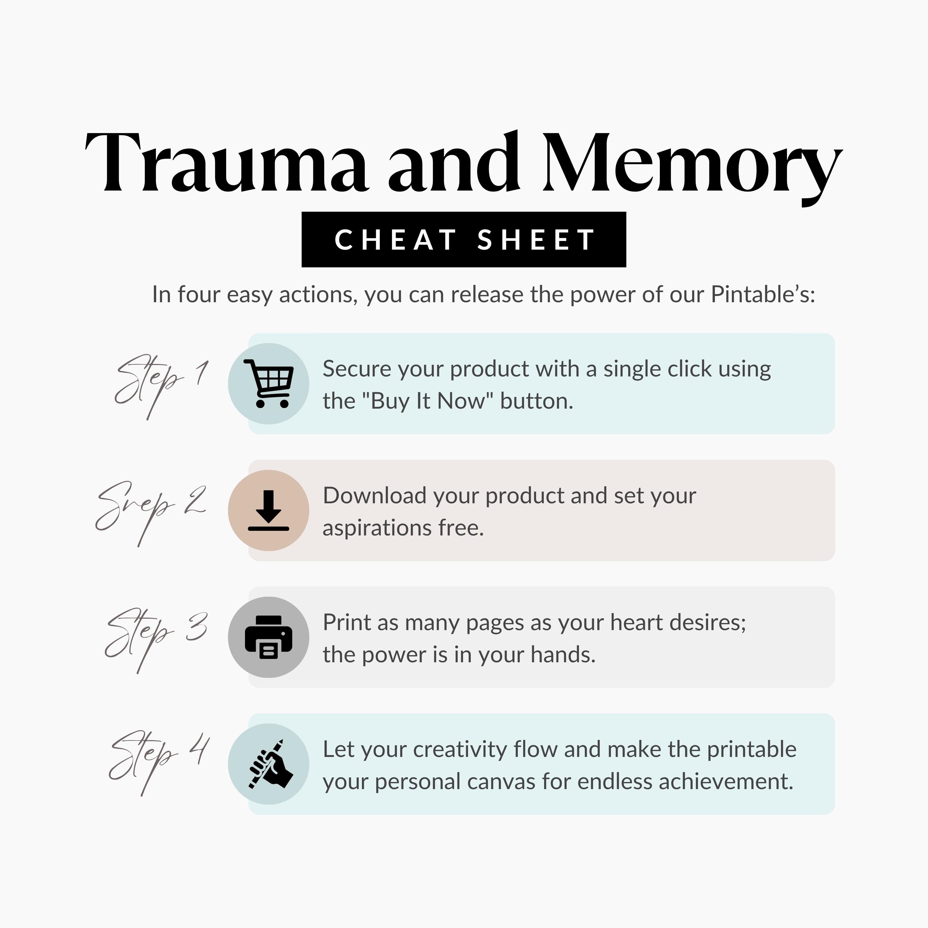 Trauma and Memory Cheat Sheet, Body Vs Brain, Nervous System Healing ...